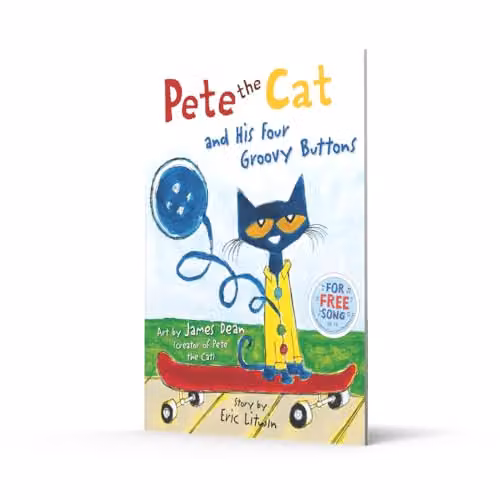 Pete the Cat and His Four Groovy Buttons by HarperCollins Childrens Books, Multicolour Paper Childrens Book – 2