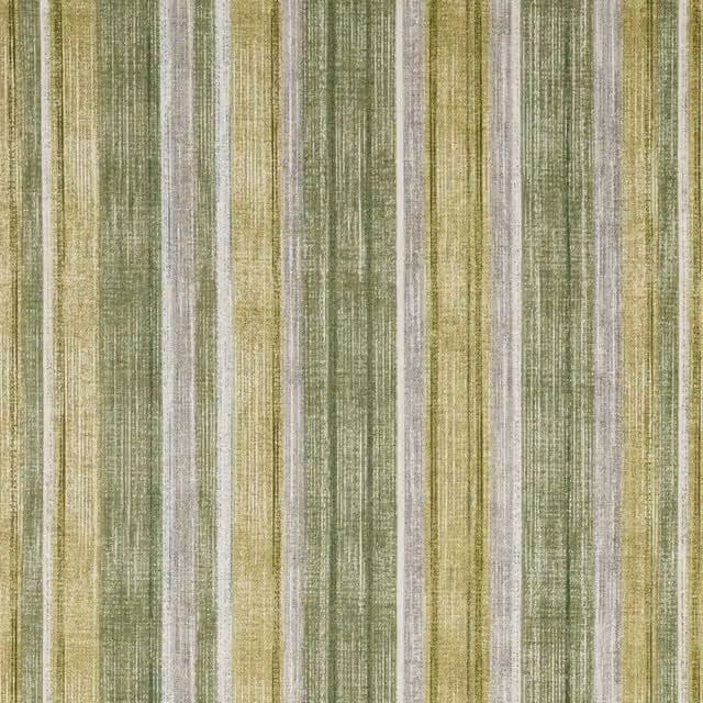 iLiv Maharani Striped Cotton Fabric Panel in Pistachio Green and Multicolour