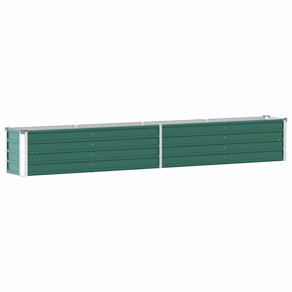 Berkfield Home Garden Green Galvanised Steel Raised Bed, W: 320 cm, D: 40 cm, H: 45 cm – 2