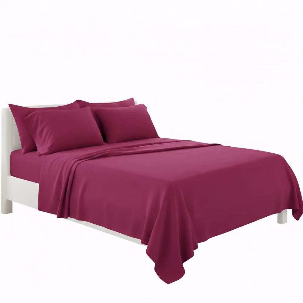 Snug City Pink Poly Cotton Easy Care Fitted Sheet and Pillowcase Set, Single Size (90 x 200 cm) – 2