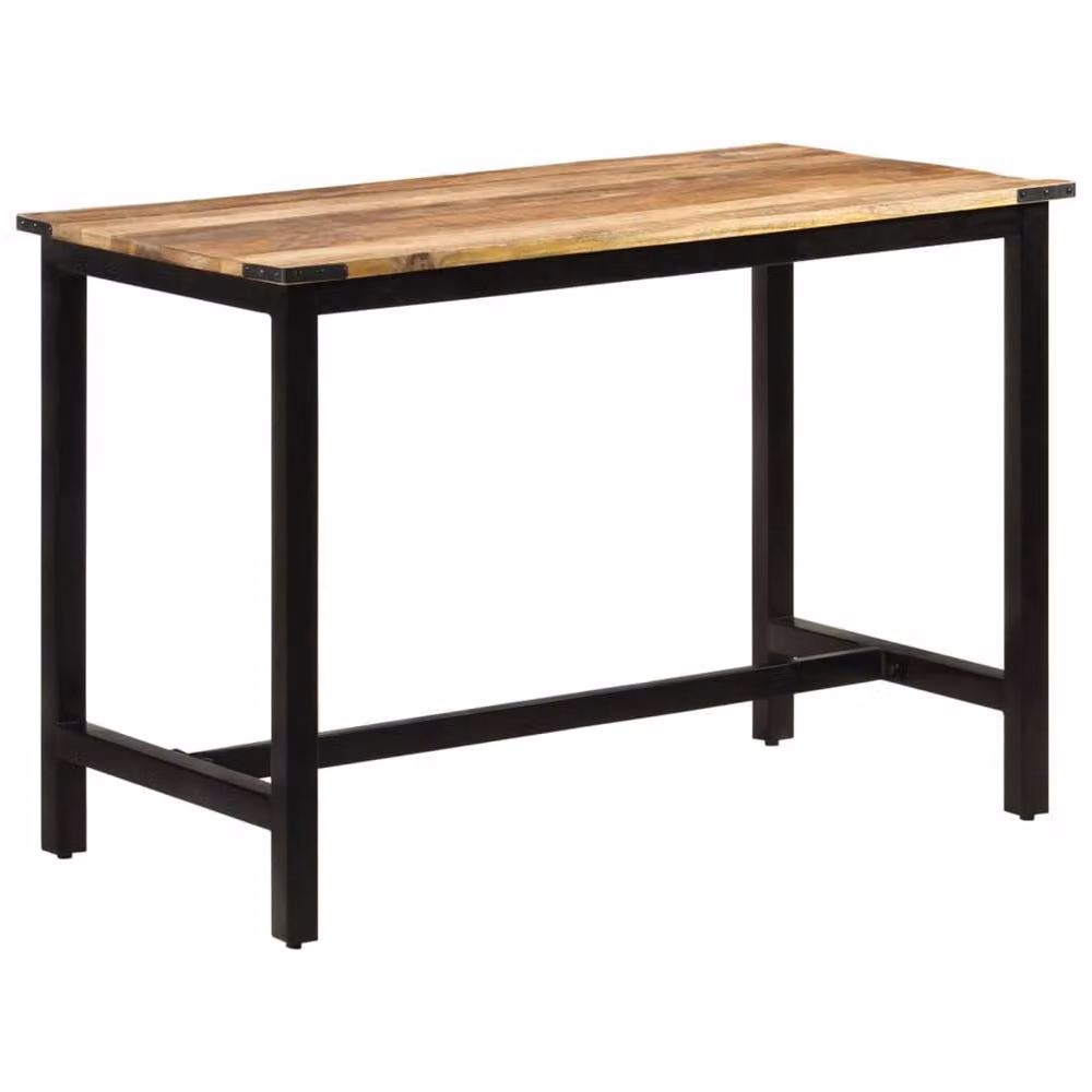 Berkfield Home Beautiful Rectangular Dining Table in Brown Solid Mango Wood W/D/H: 110 x 60 x 76 cm – 2