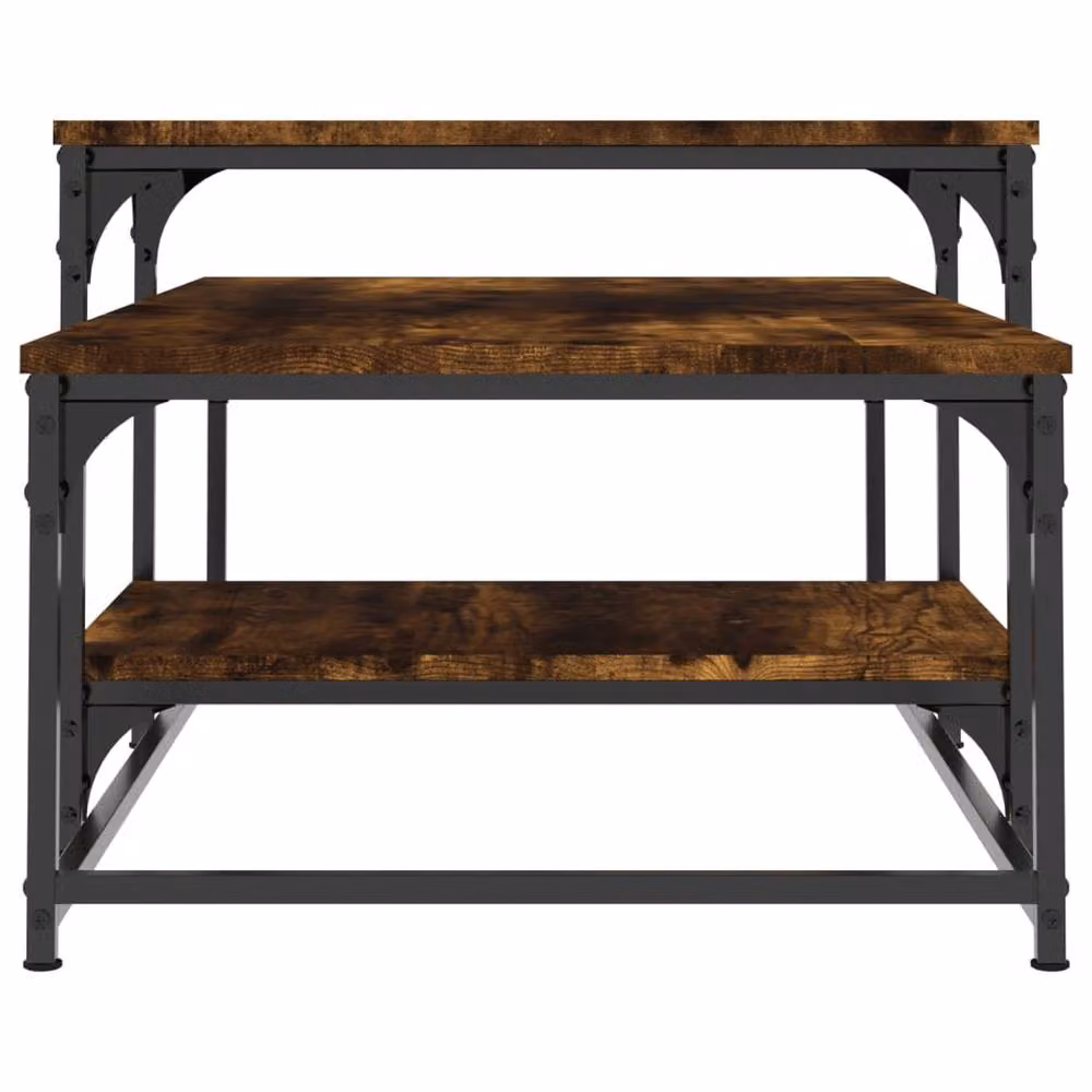 Berkfield Home Decorative Coffee Table in Smoked Oak Brown, W/D/H: 102 x 60 x 45 cm – 4