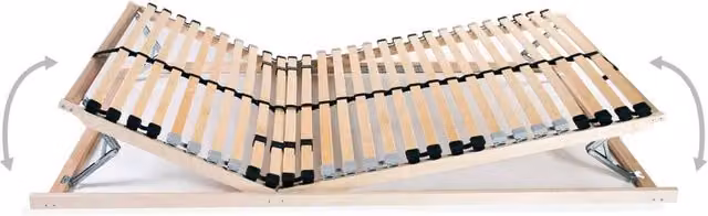 Berkfield Home Slatted Bed Base with 28 Ergonomic Multi-Zone Wood Slats, W/D/H: 90 x 200 cm, Beige