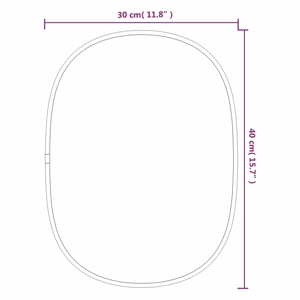 Berkfield Home Rectangular Minimalist Wall Mirror in Silver, W: 40 cm, H: 30 cm – 3