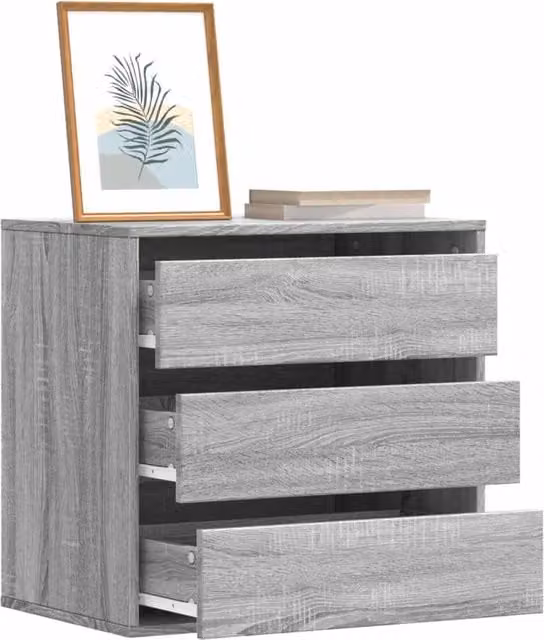 Berkfield Home Corner Chest of Drawers in Grey Sonoma, W/D/H: 60 x 41 x 58 cm – 1