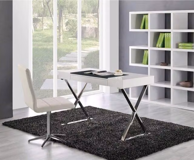 Adonis Computer Desk by Centurion Supports in White and Black