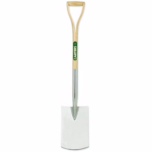 PDL Pegdev Stainless Steel Perennial Garden Spade with Ash Wood Handle in Silver and Brown