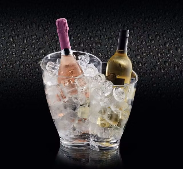 BarCraft Clear Acrylic Double Sided Drinks Pail Cooler