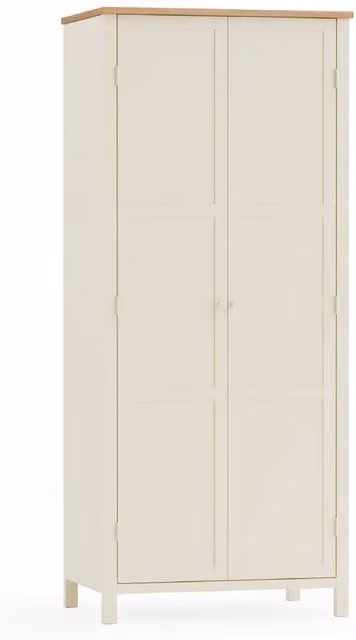 Cheshire Premium Ridgeway Wardrobe in Ivory and Oak, H 188.0 cm x W 80.0 cm – 1