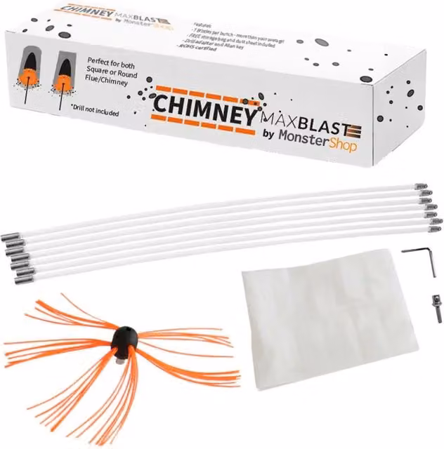 Monstershop MAXBLAST Powered Chimney Sweep, 12m, Orange