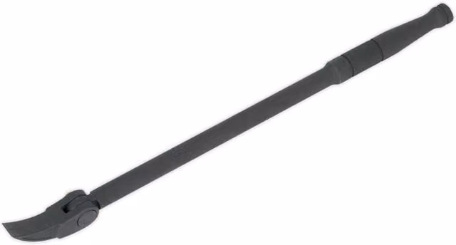 Loops 380mm Curved Head Pry Bar with 180 Degree Adjustable Locking Head in Black and Multicolour