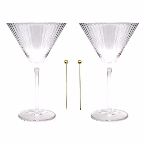 Portico Designs Ltd Art of Hosting Martini Cocktail Gift Set in Gold and Multicolour – 1