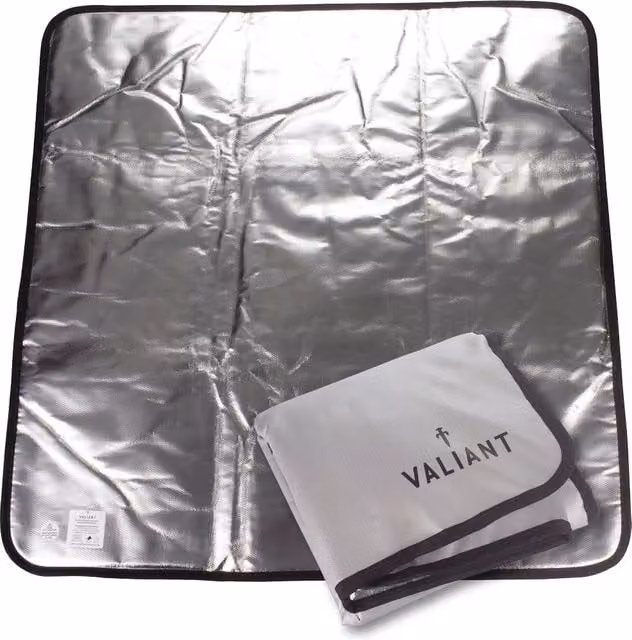 Valiant Heat Resistant Ground Mat in Charcoal Silver, W/D: 68 x 68 cm – 1