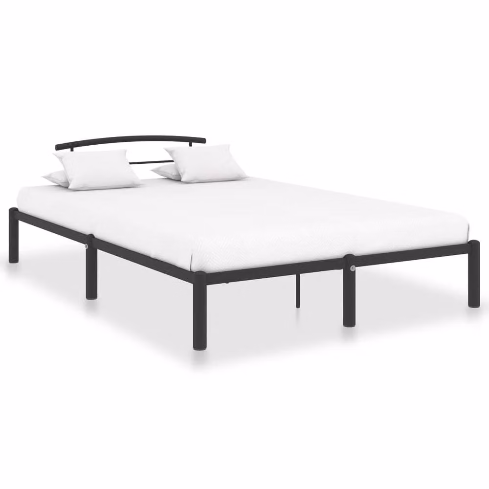 Berkfield Home Elegant Metal Bed Frame, Black, W: 140 cm, L: 200 cm – 2