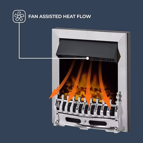 Adam Blenheim Recessed Electric Fire in Silver – 5