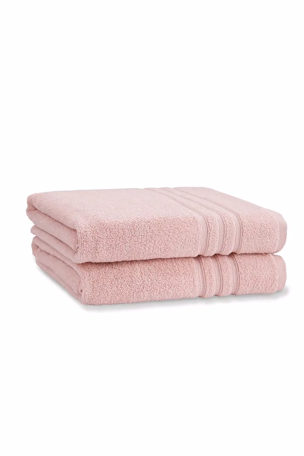 Catherine Lansfield Pink Cotton Bath Sheet Pair, W/D/H: 90 x 140 cm – 2