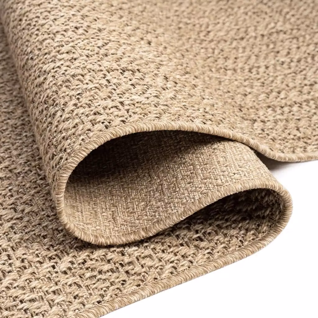 Berkfield Home Jute Look Indoor and Outdoor Rug in Brown and Beige, W: 140 cm, D: 200 cm – 2