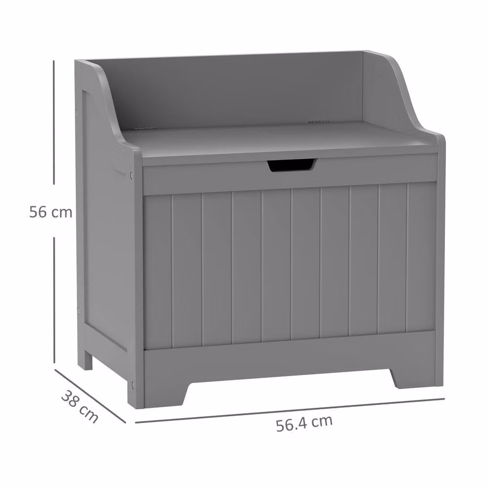 STILVORA Grey Matt MDF Storage Chest with Soft Close Lid – 3