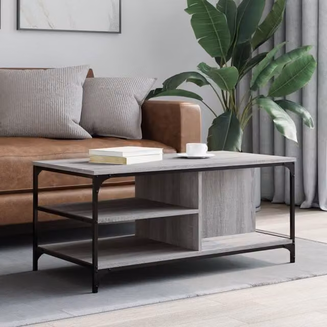 Berkfield Home Grey Sonoma Coffee Table, W: 100 cm, D: 50 cm, H: 45 cm – 1