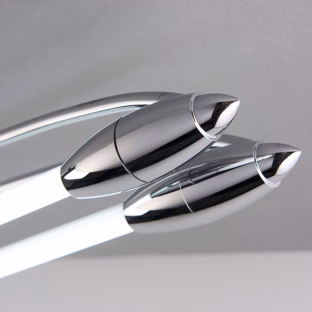 Netlighting Harper LED Linear Batten Ceiling Light in Polished Chrome and Grey with 1664 Lumens Cool White Light – 2