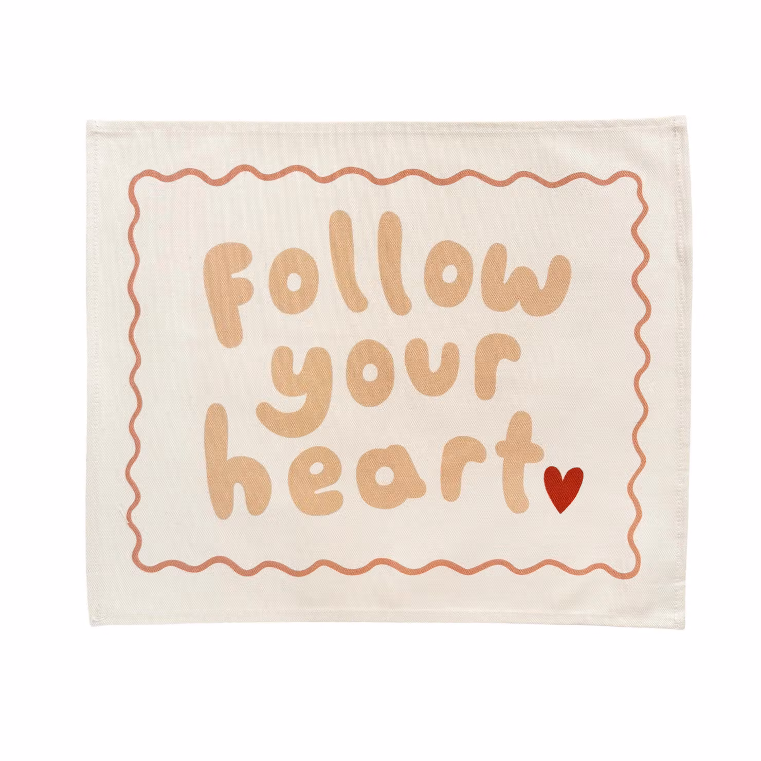 Kid of the Village Follow Your Heart Red Textile Wall Hanging Banner – 2