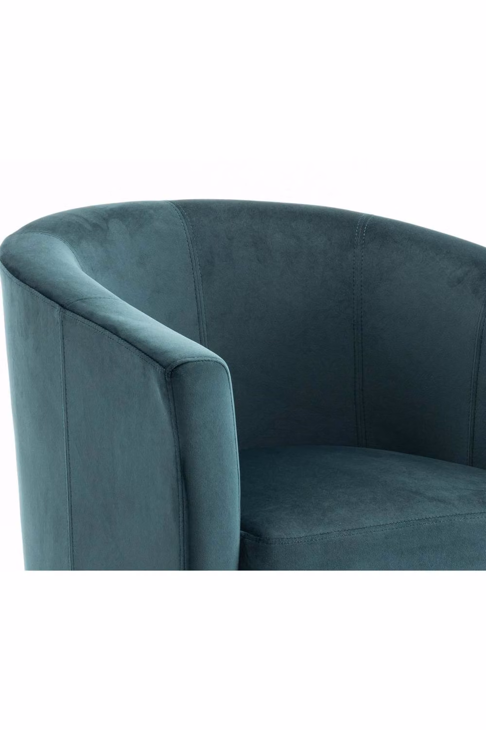Home Source Modern Velvet Fabric Tub Chair in Dark Green, W/D/H: 66 x 69 x 73 cm – 4
