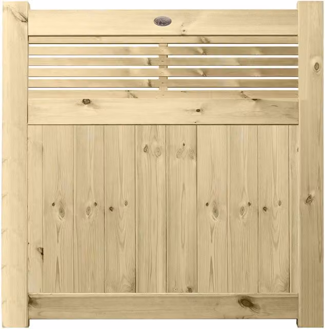 Premier Garden Supplies URBAN Interlocked Tongue Groove Pressure Treated Garden Gate with Vogue Trellis Top, Height: 120 cm