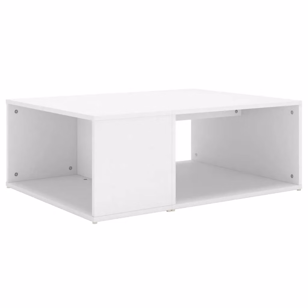 Berkfield Home Modern White Rectangular Coffee Table in Engineered Wood W/D/H: 90 x 67 x 33 cm – 2