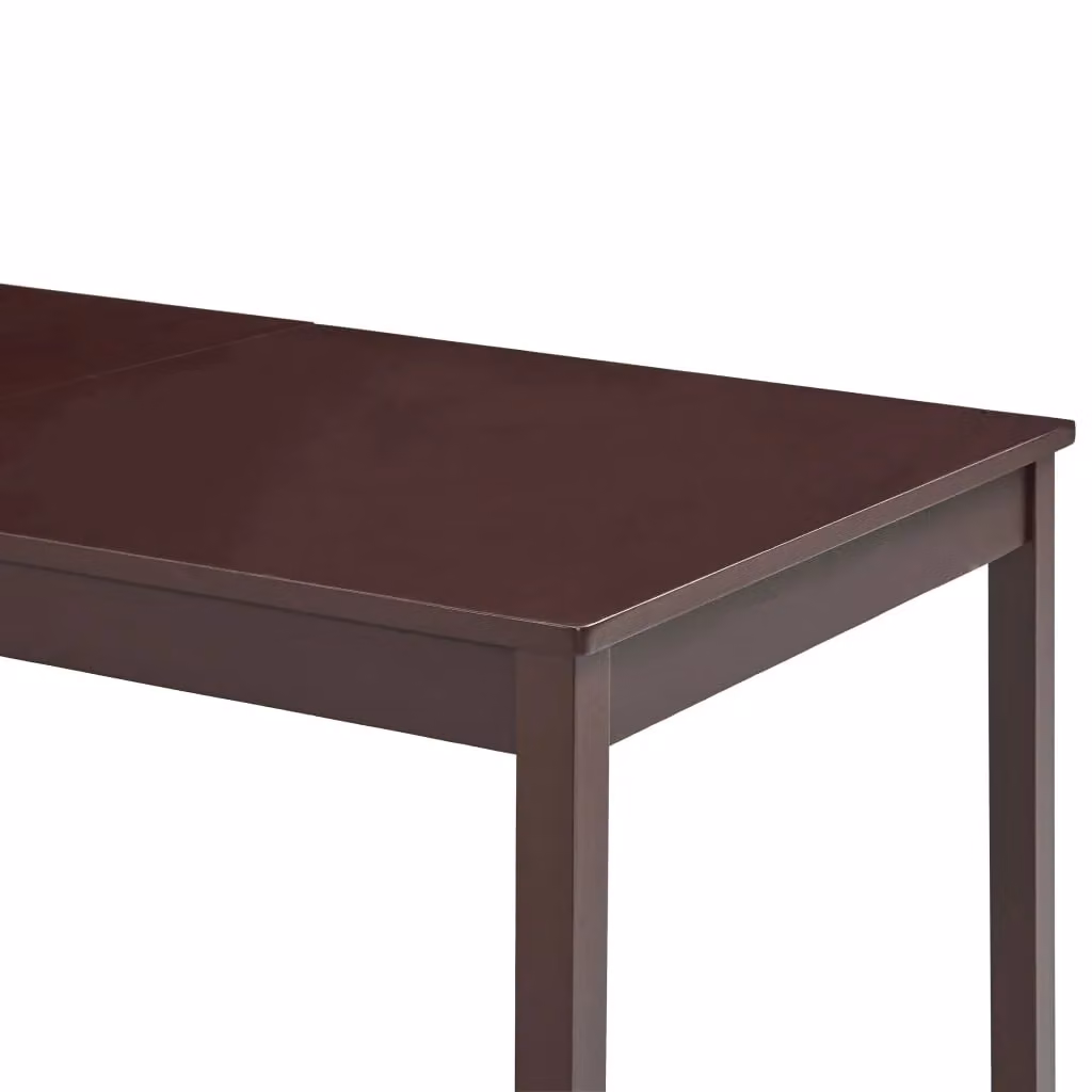 Berkfield Home Rectangular Pinewood Dining Table in Dark Brown, W: 180 cm, D: 90 cm, H: 73 cm – 4