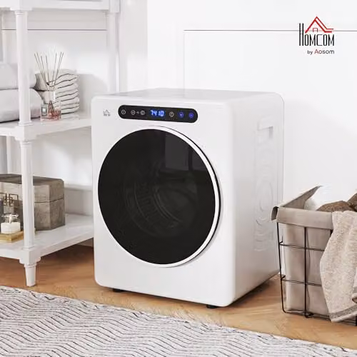 HOMCOM Vented Tumble Dryer, 5kg Wet Laundry/3kg Dry Capacity, 1000W, White – 2
