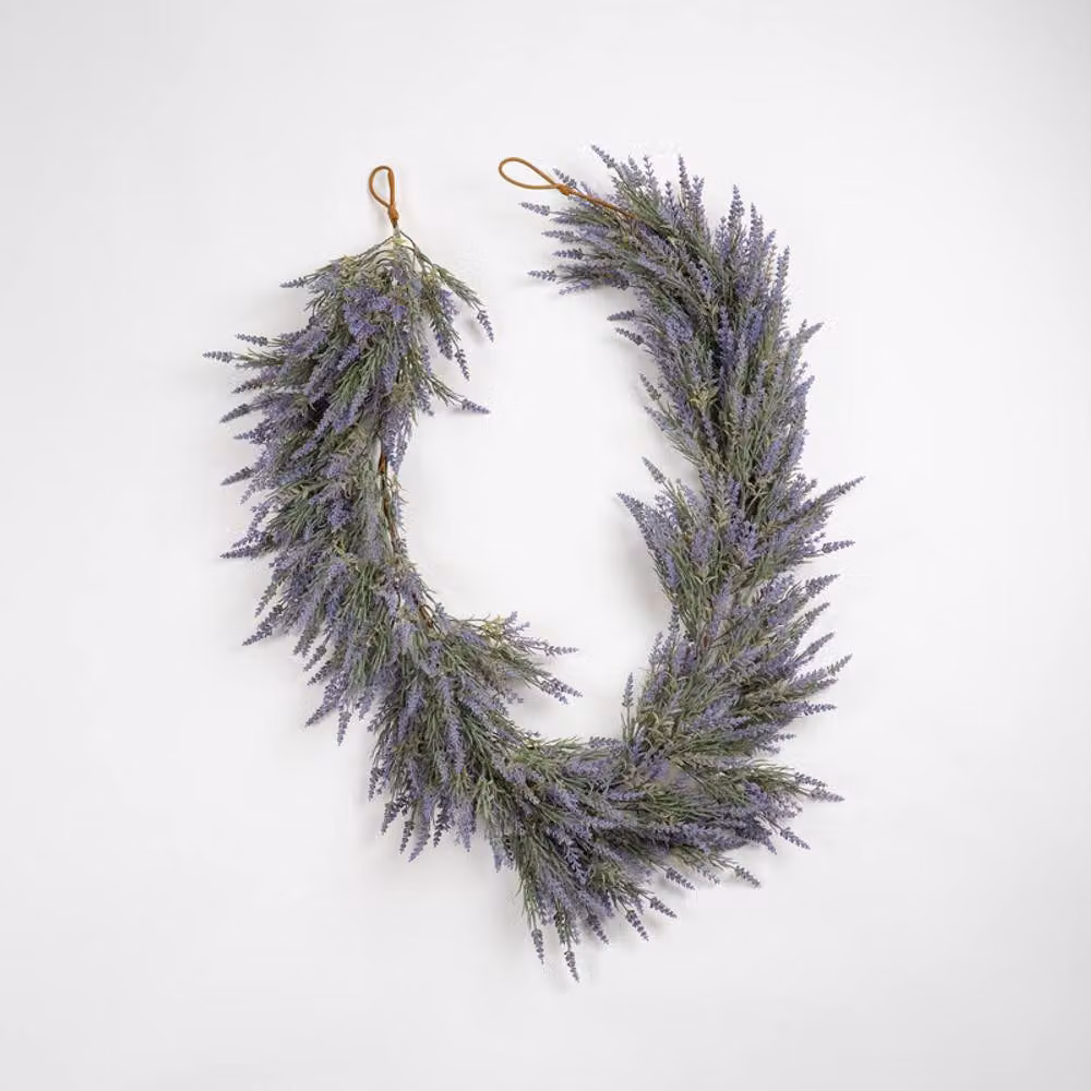 Scottish Everlastings Ltd Purple Trailing Lavender Floral Garland, Length: 183 cm – 3