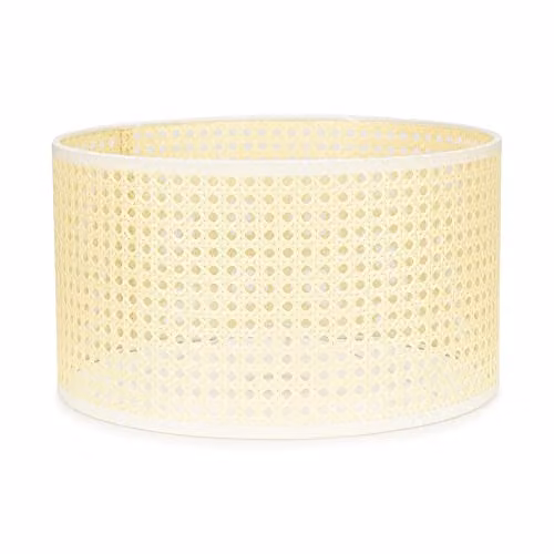 MiniSun Modern Beige Rattan Cylinder Lamp Shade, Shade Width: 35 cm