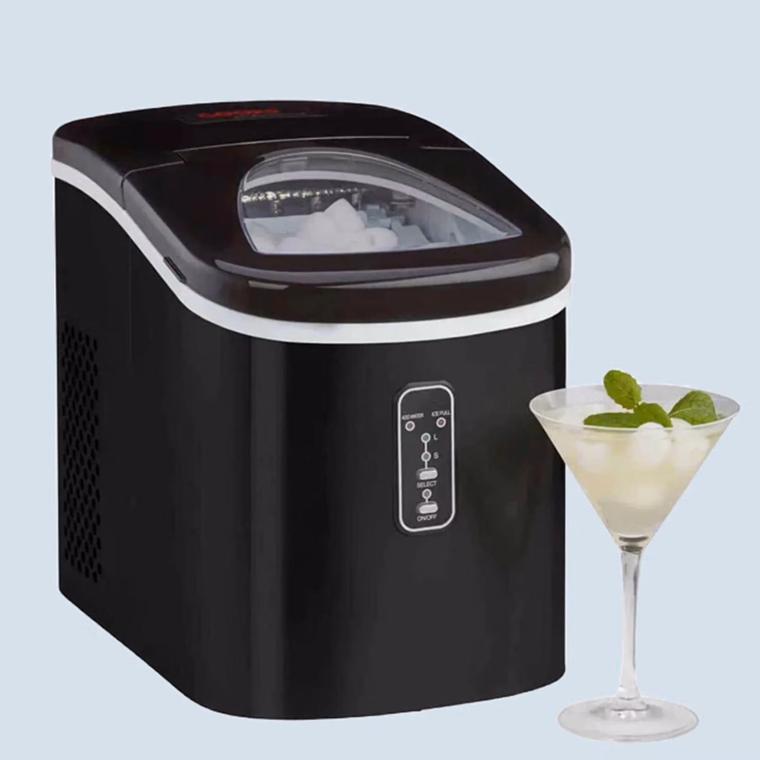 Cooks Professional Counter Top Ice Maker Machine with 2.2L Tank and Ice Scoop, Black – 8