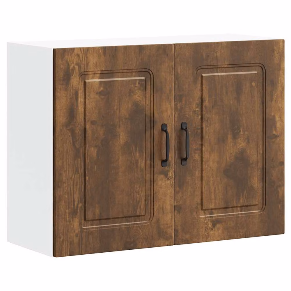 Berkfield Home Kalmar Wall Mounted Kitchen Cabinet in Smoked Oak Brown, W/D/H: 80 x 31 x 60 cm – 2