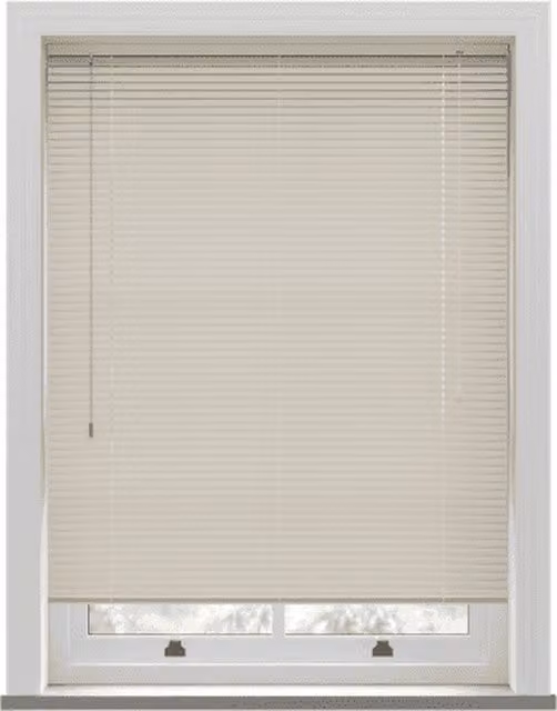 NewEdgeBlinds PVC Venetian Blind in Beige, 25mm Slats, W: 152 cm