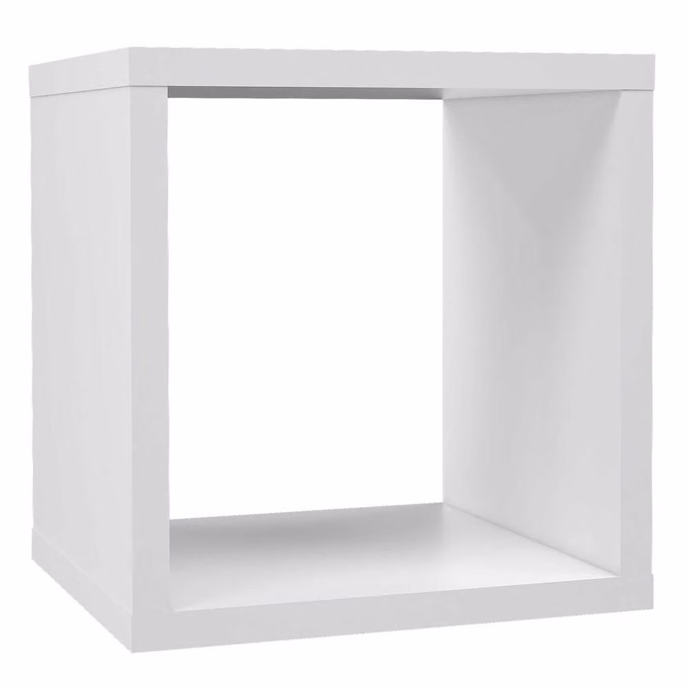 Wyld Haus Shanghai High Gloss White Cube Storage Unit with 1 Shelf, W/D/H: 32.9 x 39.7 x 39.5 cm – 2