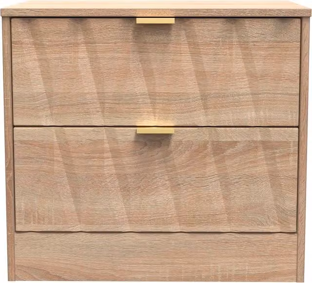 Ready Assembled 2 U Washington 2 Drawer Side Table in Light Oak – 1