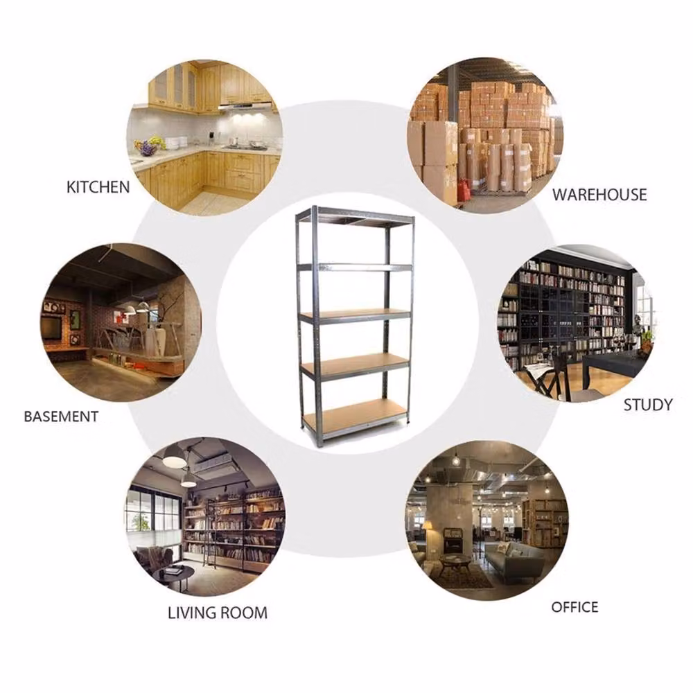 SPETLEK Heavy Duty Industrial Freestanding Shelving Unit in Silver with Adjustable Shelves – 4