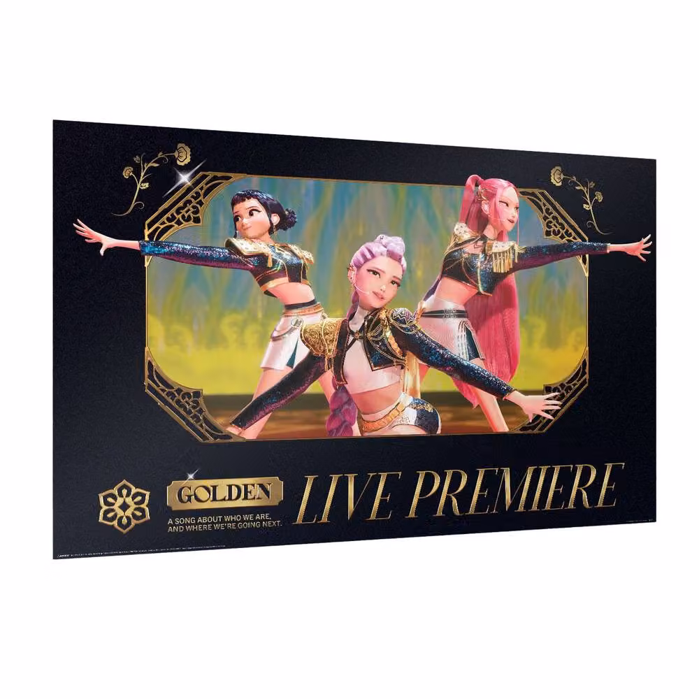 Netflix Golden Live Maxi Paper Poster in Gold and Multicolour – 2