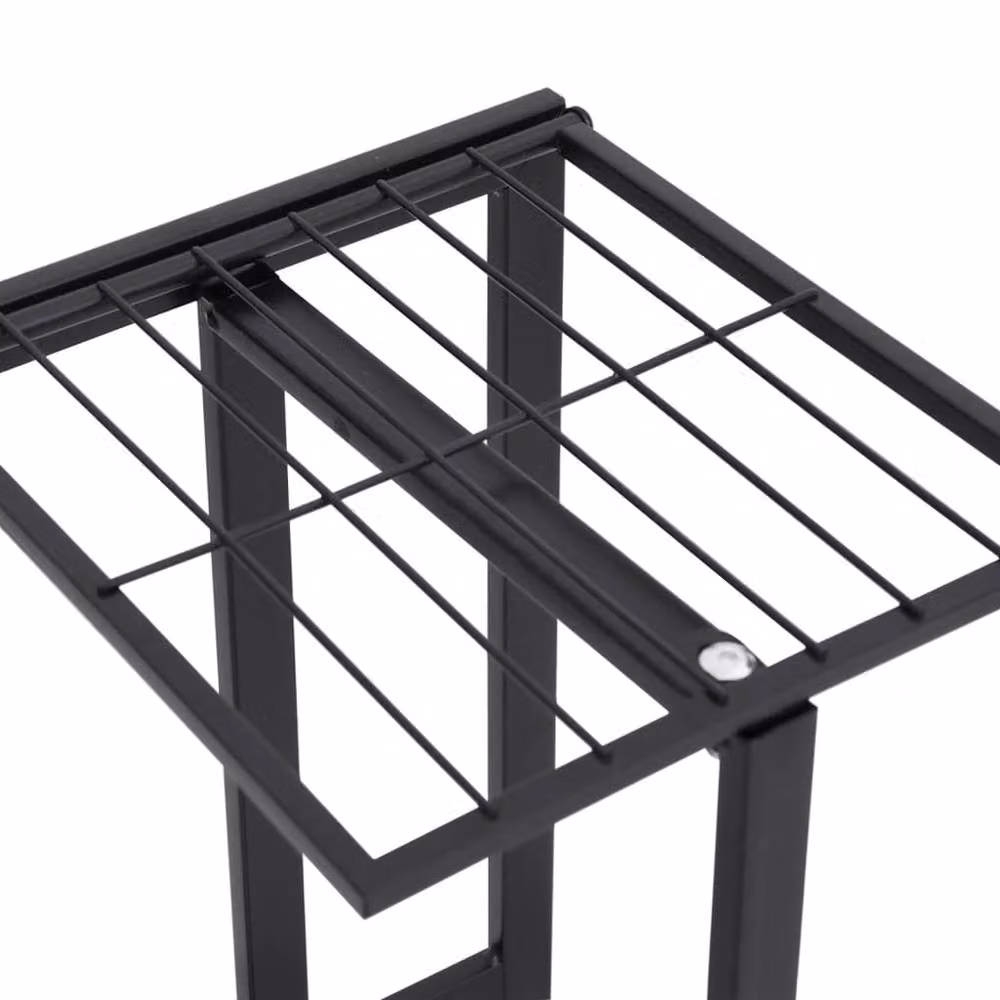 Berkfield Home 4-Floor Metal Flower Stand, Black, W/D/H: 43 x 22 x 76 cm – 3