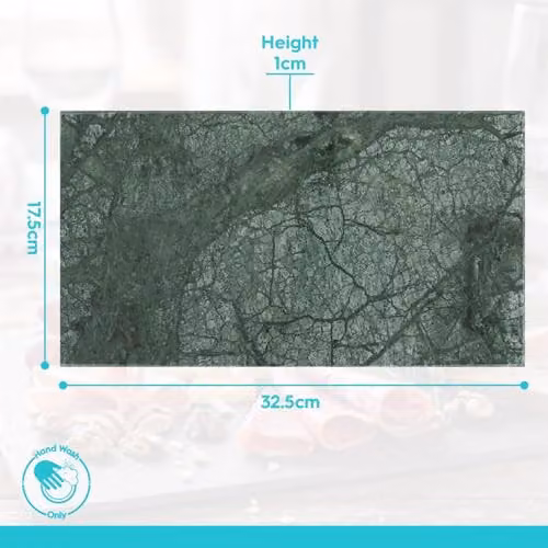 Argon Tableware Green Marble Serving Board, W: 32.5 cm, D: 17.5 cm – 6