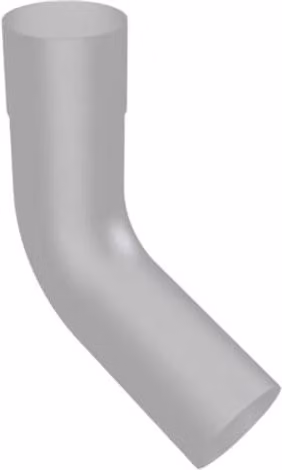 ARP Aluminium Round Swaged Downpipe Bend, 112.5 Degree, 63mm, Silver PPC Finish