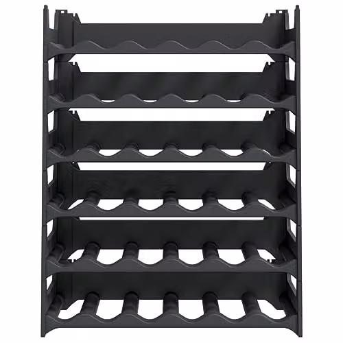 vidaXL Stackable Wine Rack for 36 Bottles, Anthracite/Black, W/D/H: 78 x 26 x 60 cm – 4