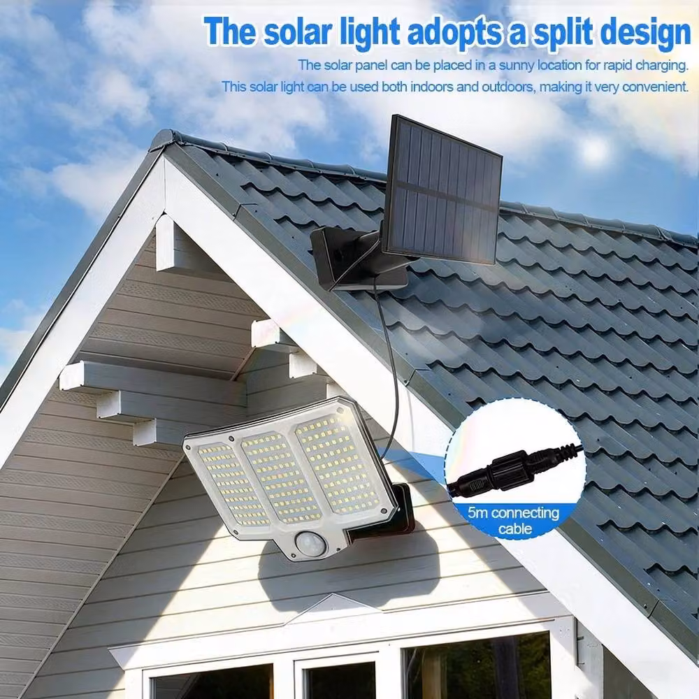 NESTLUNE Solar LED Outdoor Wall Security Light with Motion Sensor and Remote Control, Black – 4
