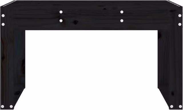Berkfield Home Beautiful Garden Bench in Black Solid Pine Wood, W/D/H: 80 x 38 x 45 cm – 1