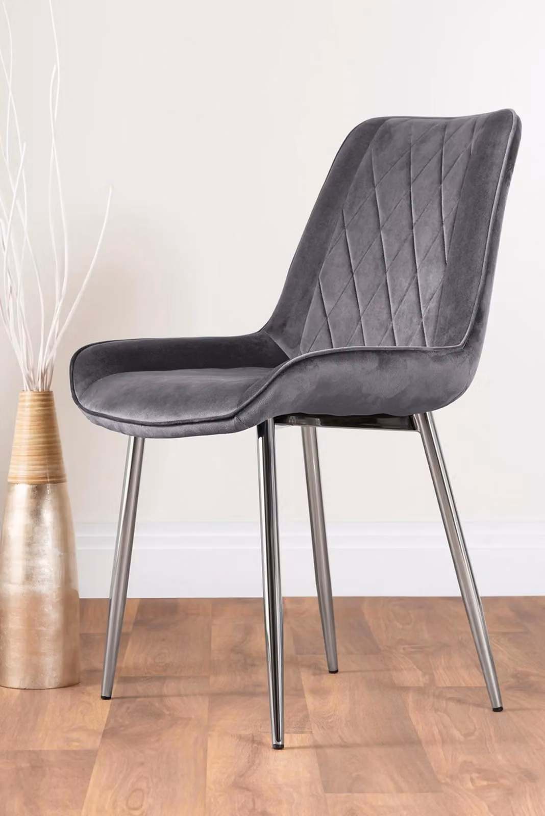FurnitureboxUK Carson White Marble Effect Dining Table and 6 Pesaro Silver Chairs in Grey – 3