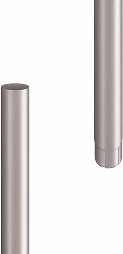 Lindab Galvanised Steel Downpipe in Silver Metallic, Diameter: 100 mm, Length: 3 m