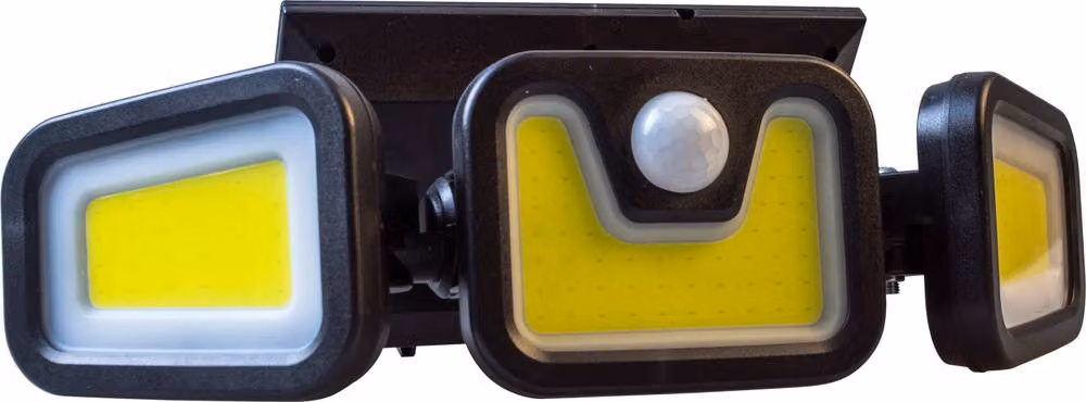 St Helens Home & Garden Solar Powered Motion Sensor LED Wall Security Floodlight in Black – 12
