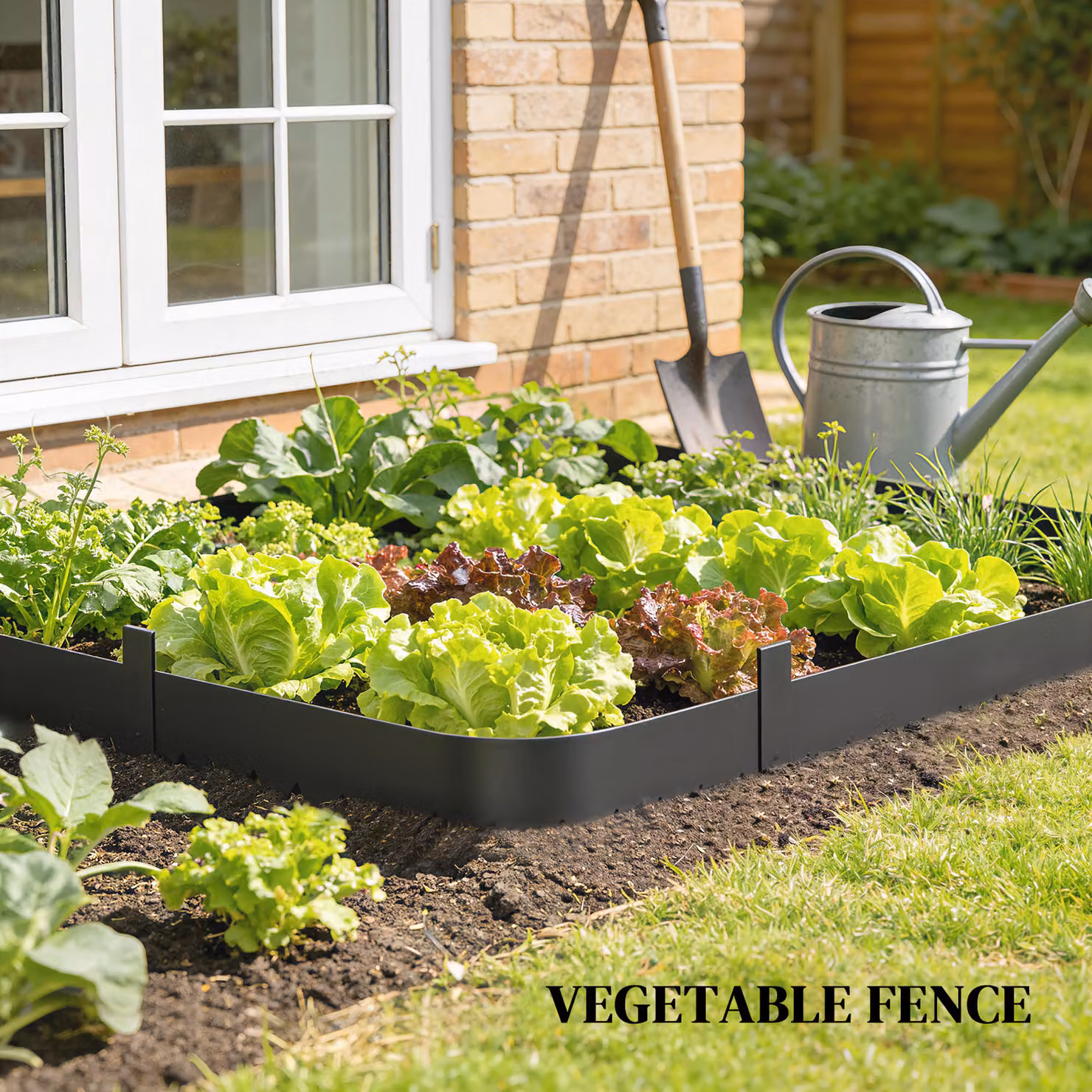 Outsunny 5-Piece Metal Picket Garden Fence Panels, Black, H x W: 115 x 15 cm – 7