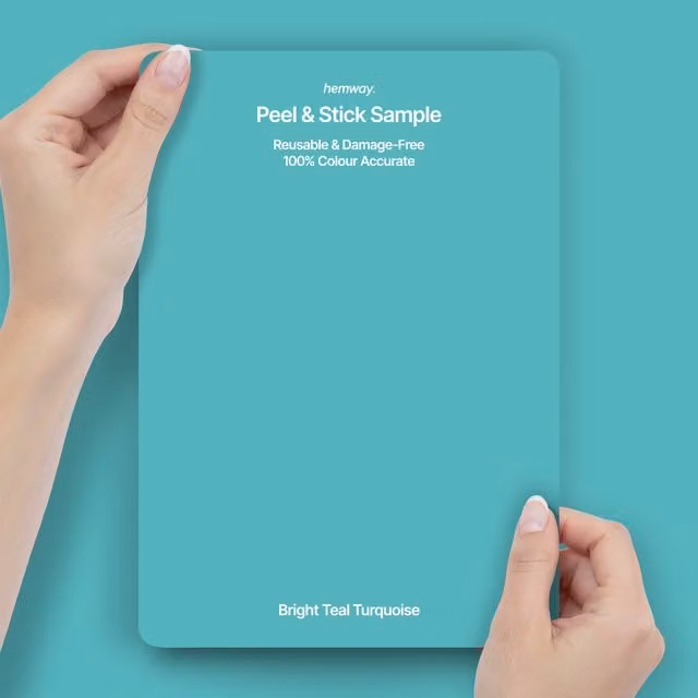 Hemway Interior Paint Sample Swatch in Bright Teal Turquoise
